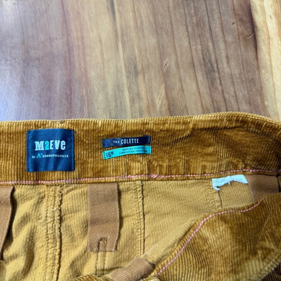 Maeve The Colette Corduroy Wide Leg High Rise Pants 16W Stretch Anthropologie G6 - Picture 3 of 5